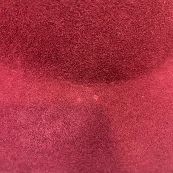 Burgundy Red Felt Wool Hat Fedora Trilby Western Bolivia Handmade